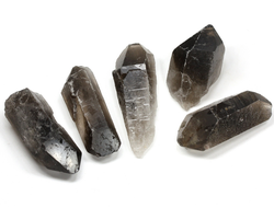 Кварц дымчатый, раухтопаз, кристаллы в ассортименте, Бразилия (36-48 мм, 12-18 г) №35759