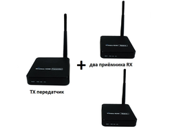 OENY 12-258-2 беспроводной HDMI удлинитель один передатчик и два приёмника  для Full HD 1080p (до 70 м.)