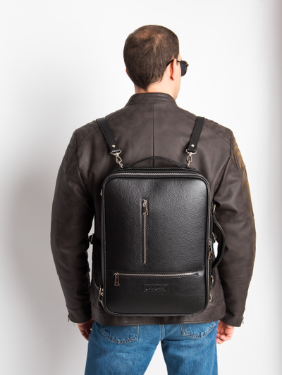 Кожаная сумка-рюкзак Castenaso black (арт. 3108-01)
