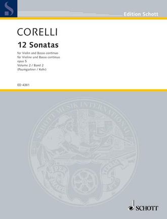 Corelli 12 Sonatas op. 5 for Violin and Basso continuo Band 2