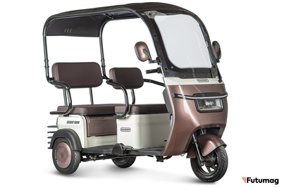 Электротрицикл Rutrike Gelbert Sarin 48V/60V 1000Вт коричнево-белый