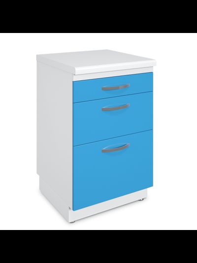 Тумба металлическая с ящиками на подиуме ТМЯ-3.0