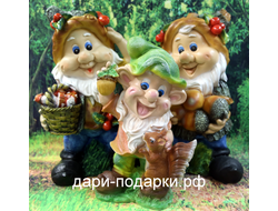 Гномы, Белоснежки, Тролли, Домовые - садовые фигуры из полистоуна