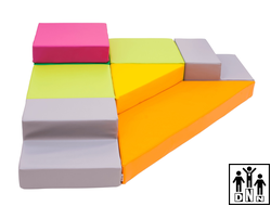 Мягкий модульный Спортивный комплекс «Островок-3» цветной