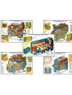 Плакаты ПРОФТЕХ "Машины для предварительной и первичной очистки зерна" (8 пл, винил, 70х100)