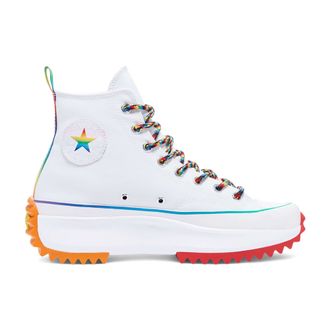 Кеды Converse Run Star Hike Pride High Top белые с разноцветной подошвой