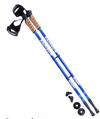 Палки для скандинавской ходьбы Berger, 77-135 см, 2-секционные Rainbow синий/голубой