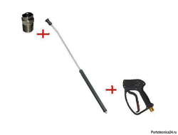 Распылительный пистолет в сборе с форсункой курок RL 30 М22х1,5ш  1700 мм. (Изогнутый)