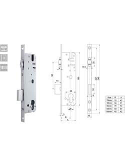 012-Замок врезной   92 -16 35 Ролик для входных дверей (ставят в проходное места ) (Планета 70п 310)
