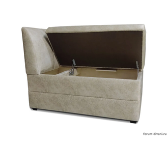 Кухонный ДИВАН "ФОРУМ-8" с боковой спинкой, Слоновая кость Левый