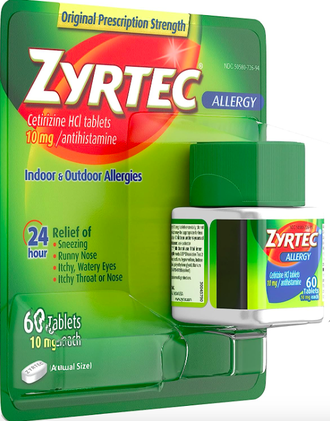 Zyrtec 24 Hour Allergy Relief Tablets - Антигистаминный препарат 60 табл.