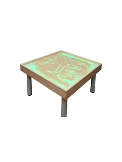 Столик на ножках для рисования песком РАДУГА. Подсветка RGB.