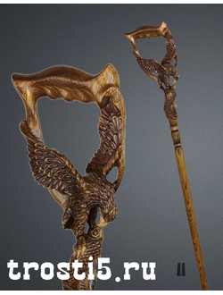 Резная красивая подарочная трость "Орел охотник"