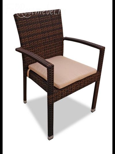 Плетеный стул MILANO темно-коричневый