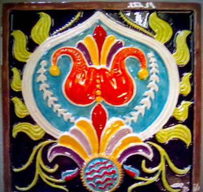 Цветок Перуна (фасадный изразец)