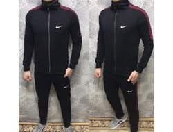 Спортивный костюм Nike черный с бордовым мужской