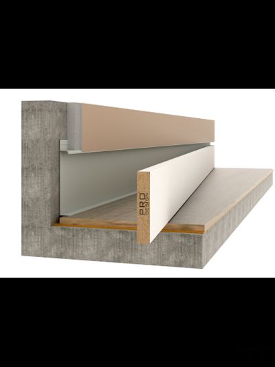 Плинтус "ВСТАВКА" скрытого монтажа Universal встраиваемый в стену PAL