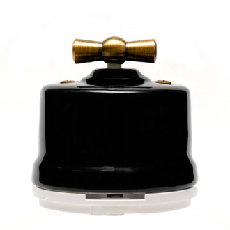 Ретро выключатель черный (Сальвадор)