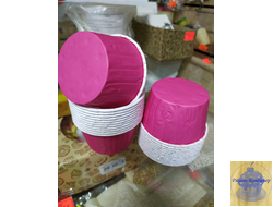 Капсулы плотные бумажные ламинированные розовые