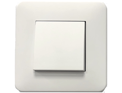 Рамка 1 пост матовая белая Efapel Latina с выключателем