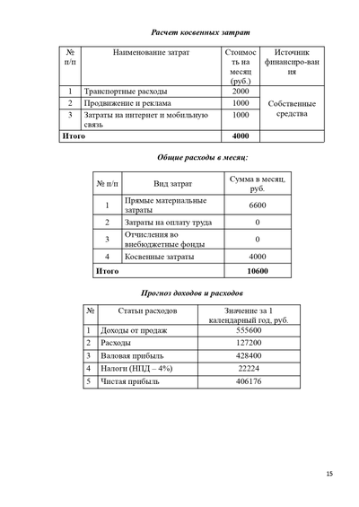 Профессиональный расчет финансового план для бизнес-плана под выплату от  ЦЗН