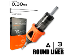 3 RLLT/0.30 Round Liner Long Taper - HUMMINGBIRD Premium Orange