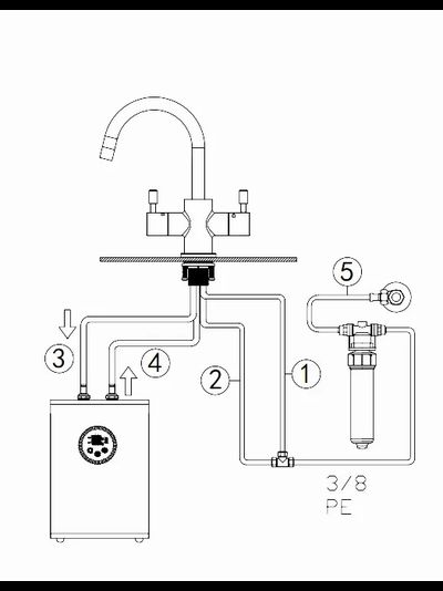 Система мгновенного кипячения воды 2в1 AQUAHOT 2200 BN
