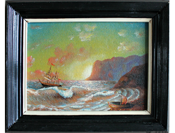 "Море" картон масло Голушко В. 2000 год