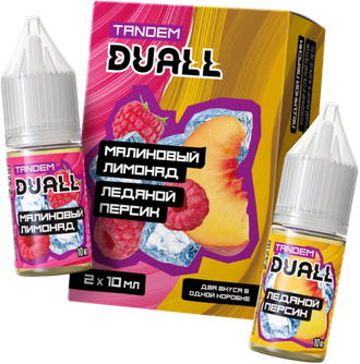 DUALL TANDEM SALT (20 MG) 30ml - МАЛИНОВЫЙ ЛИМОНАД & ЛЕДЯНОЙ ПЕРСИК