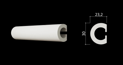 Молдинг Decor Dizain DD634, дюрополимерный, влагостойкий, под покраску, длина 2 м