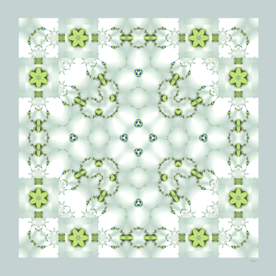 Экосумка-шоппер "Яблоневый цвет" из серой саржи