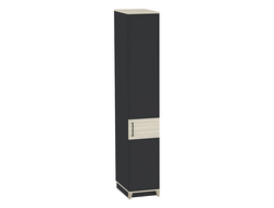 Спальня AURELIO (АУРЕЛИО) - AURELIO 61 Шкаф для одежды и белья Антрацит-Блеквуд Сатиновый