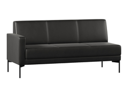 Модуль Everprof Gamma с подлокотником трехместный правый Экокожа Черный