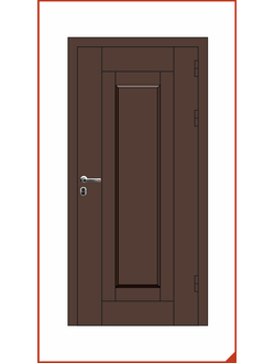 входная дверь. металлическая профильная конструкция (009)