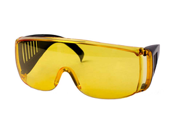 Защитные очки с дужками желтые