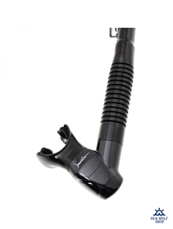 Трубка для дайвинга Marlin DRY LUX (прямая гофра) BLACK