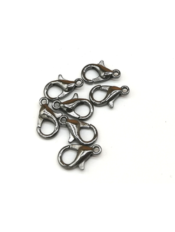 Карабины для бижутерии, никель 10 мм