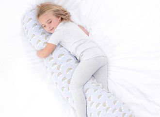 Длинная подушка обнимашка для детей I 160 х 30 см внутри шарики с наволочкой хлопок