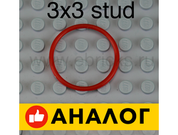 !АНАЛОГ! Rubber Belt Medium  Round Cross Section  - Approx. 3 x 3, Red (x37 / 4100396 / 4544143)