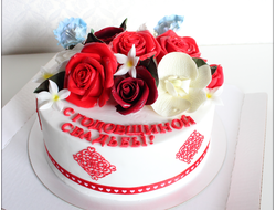Торт с цветами (3 кг.)