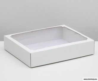 Коробка картонная с окном 29 x 23,5 x 6 см Белый