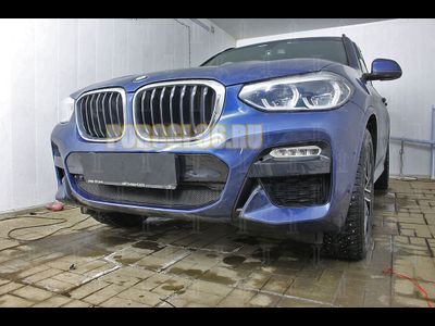 Защита радиатора BMW X3 III (G01) (xDrive AT / xDrive AT M Sport) 2017- black низ