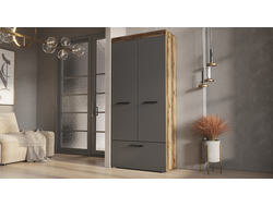 ЛДСП Шкаф БАСТОН 0,9 Дуб Делано/Графит