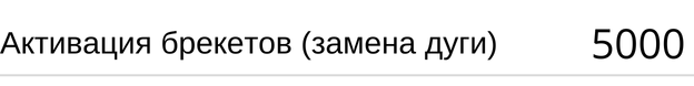 Активация брекетов ( замена дуги ) стоимость