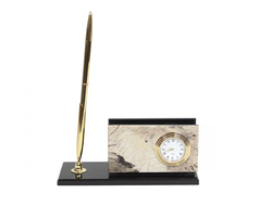 Настольная визитница из яшмы и долерита