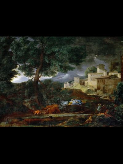 Картина обогреватель, репродукция Никола Пуссен Буря