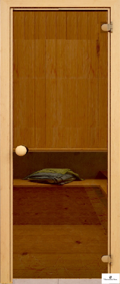 Дверь стеклянная для бани и сауны Эконом Классика бронза 6 мм 700*1900 мм