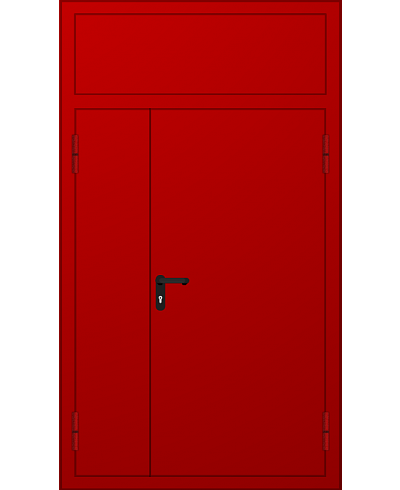 Двупольная глухая дверь с фрамугой с огнестойкостью EI 30, EI 45, EI 60