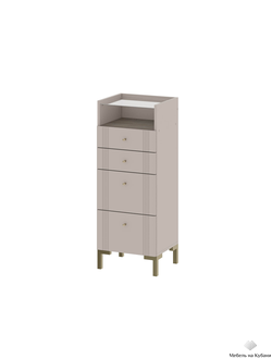 Одетта Комод 4 ящика (КМ2)  Дуб Эндгрей/Меланж