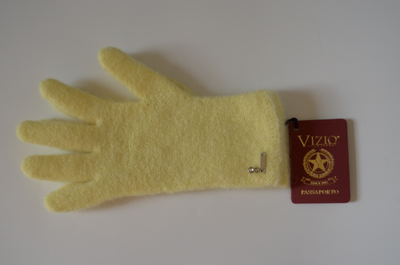 Желтые вязаные перчатки Vizio Италия 1042 G